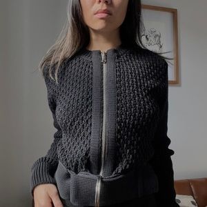 3.1 Phillip Lim Black Textured Sweater